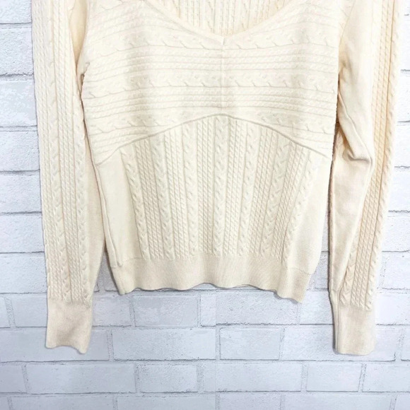 Heartloom - Revolve Cream Cable Knit Sweater Women's Size Large - Picture 4 of 8